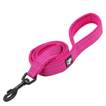Rosa reflekterande hundkoppel - säkert och bekvämt