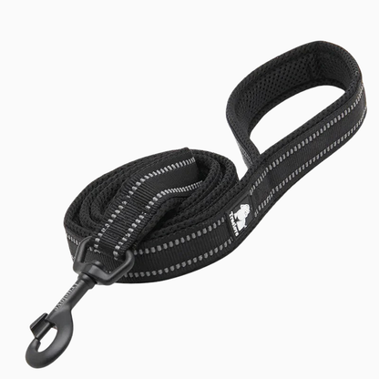 Svart reflekterande hundkoppel - säkert och bekvämt