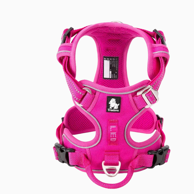 Rosa antidrag hundsele - ergonomisk Y-design för hundar