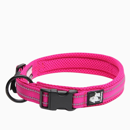 Rosa reflekterande hundhalsband - säkert och bekvämt