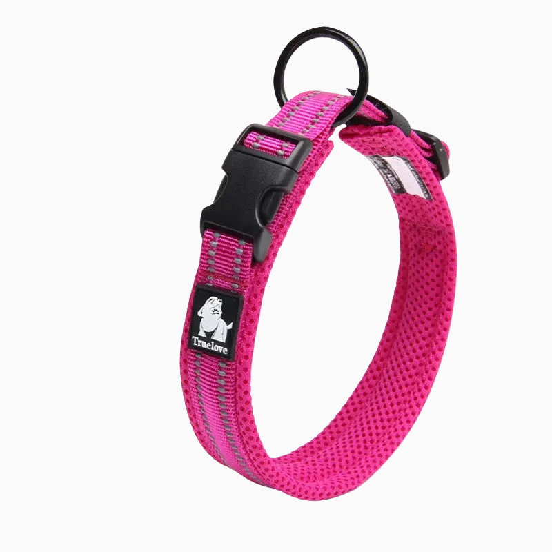 Rosa reflekterande hundhalsband - säkert och bekvämt