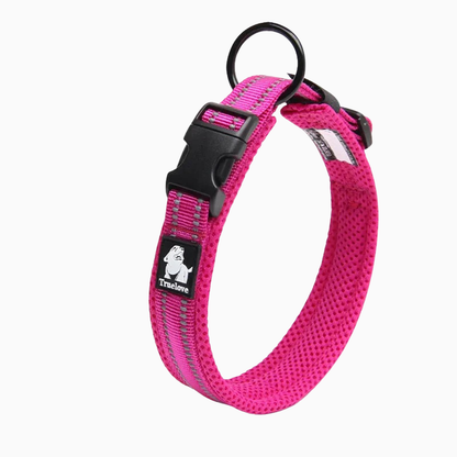 Rosa reflekterande hundhalsband - säkert och bekvämt